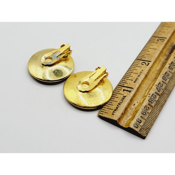 Vintage Asian Motif Figural Buddha Earrings (A294) - Picture 2 of 3